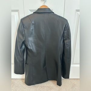 Black Zara leather blazer